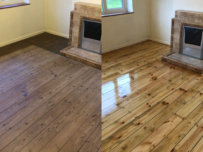 Customer before and after