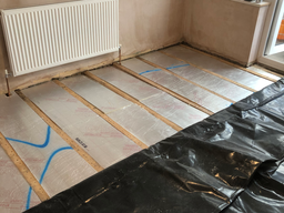 Insulating between flooring joist
